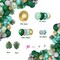 151Pcs Jungle Safari Balloon Garland Kit, Metallic Green Gold Tropical Balloons Arch Artificial Palm Leaves for Animal Dinosaur Two Wild One Birthday Baby Shower Decoration Boys Party Supplies